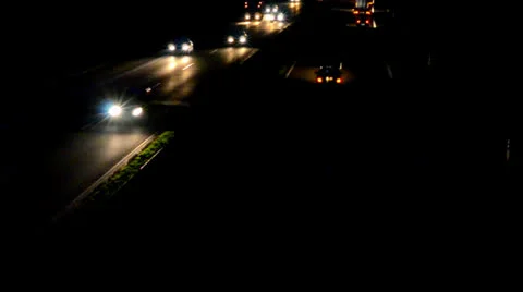 Night traffic Stock Footage 22514918