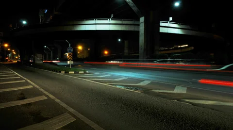 Night traffic Stock Footage 31264485
