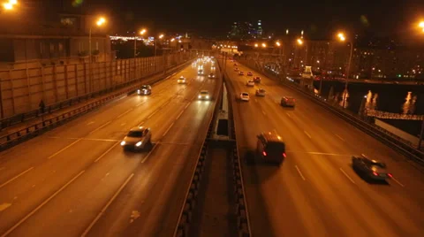 Night traffic Stock Footage 37274314