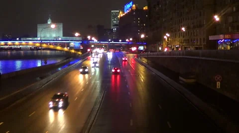 Night traffic Stock-Footage 45415992