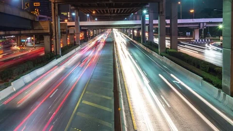 Night Traffic Stock Footage 74118427