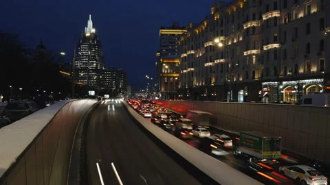 Night Traffic Stock Footage 163727963