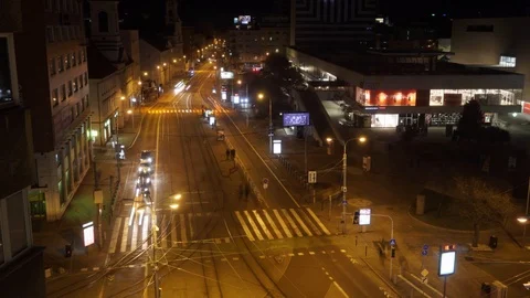 Night traffic form above Stock Footage 102275492