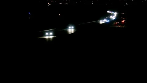 Night traffic on highway Stock Footage 103094465