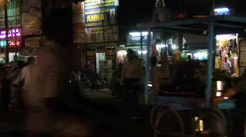 Night traffic in Hyderabad 4986-1 Stock Footage