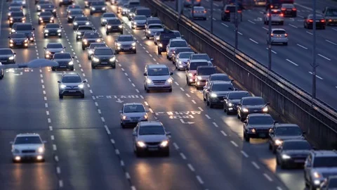 Night Traffic Increase Stockbeeldmateriaal 108266749