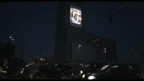 Night traffic intersection Pakistan Stock Footage 101419308