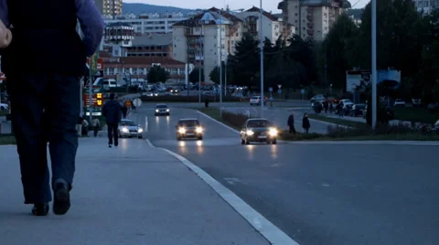 Night traffic jam Stockbeeldmateriaal 37873967