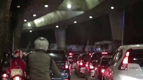 Night traffic jam Video stock 74658003