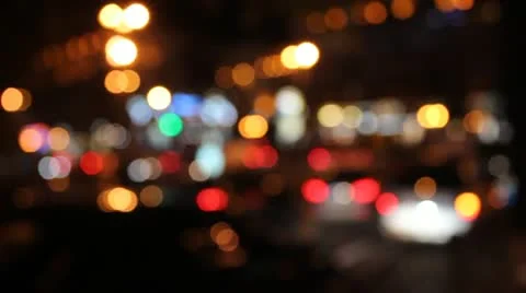 Night traffic lights Stock Footage 12428159
