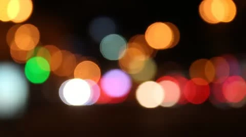 Night traffic lights Stock Footage 12428337