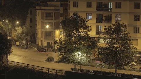 Night Traffic Lights Stock Footage 81309345