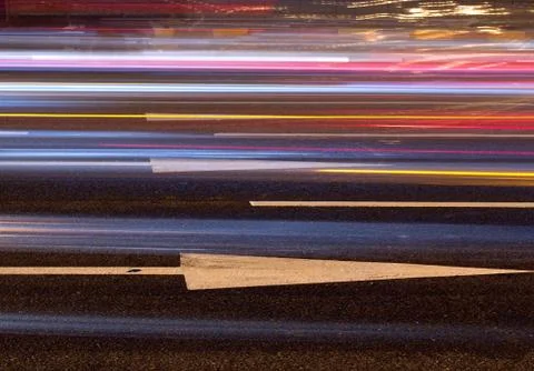 Night traffic pattern Stock Photos
