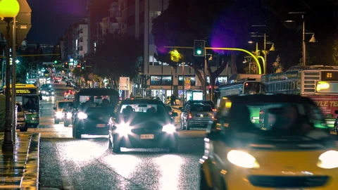 Night traffic in Pescara Stock Footage 131226197