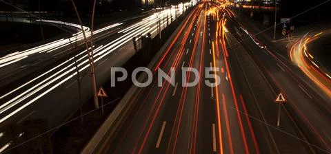Night traffic Stock Photos