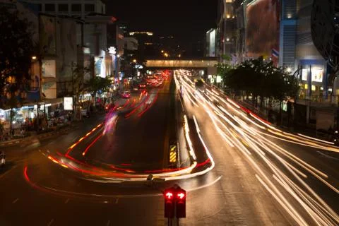 Night traffic Stock Photos