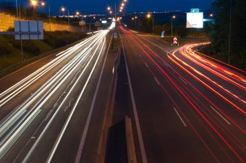 Night traffic Stock Photos