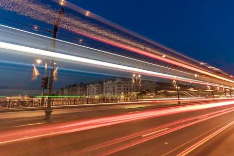 Night traffic Stock Photos