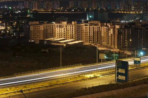 Night traffic Stock Photos