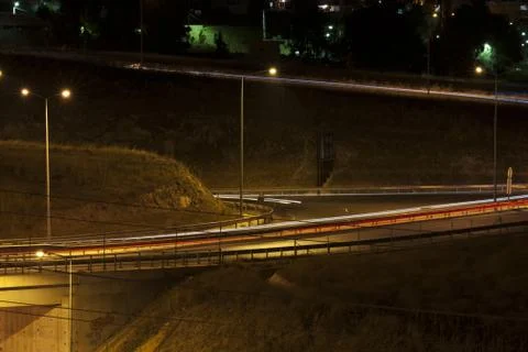 Night traffic Stock Photos