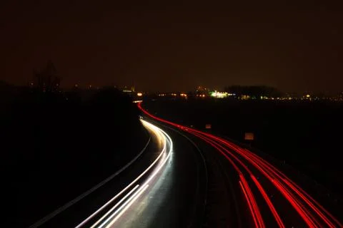 Night traffic Stock Photos