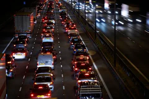 Night traffic Stock Photos