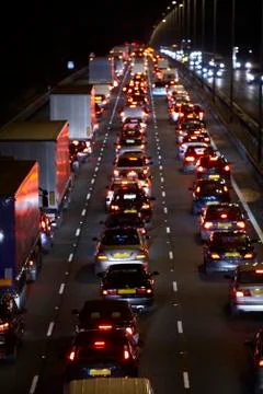 Night traffic Stock Photos
