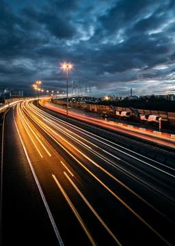 Night traffic Stock Photos
