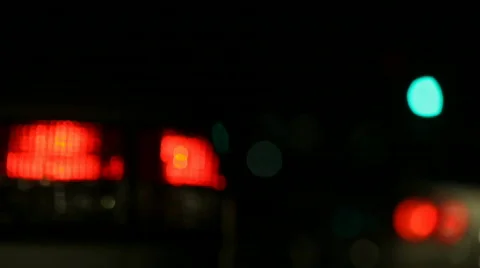 Night traffic pulling away Stock Footage 679221