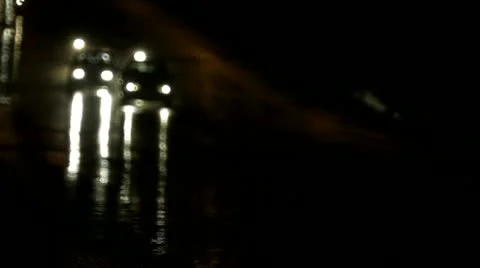 Night, traffic, road Stock Footage 12569648