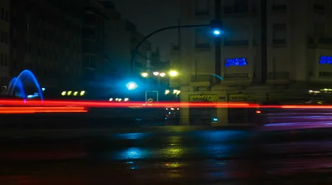 Night traffic. Time lapse. Stock Footage 1093882