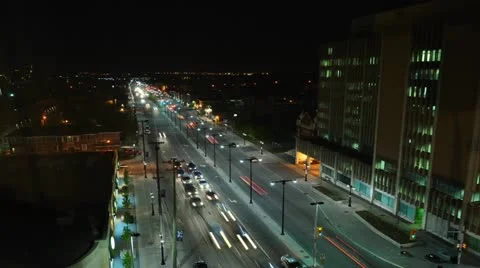 Night traffic time lapse Stock Footage 11002926