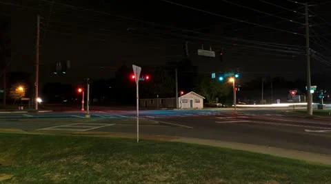 Night Traffic Timelapse 1.3sec interval Stock-Footage 10877931