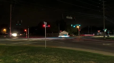 Night Traffic Timelapse .6sec interval Stock-Footage 10877929