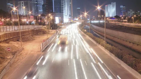 Night traffic timelapse Stock-Footage 2976309