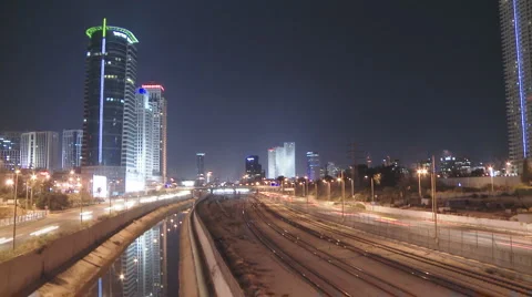 Night traffic timelapse Stock Footage 2976584