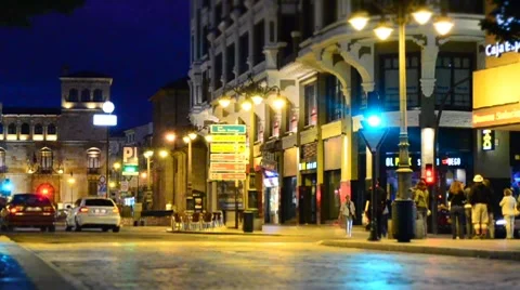 Night traffic. Timelapse. Stock Footage