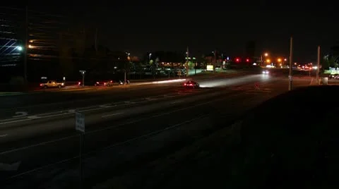 Night Traffic Timelapse Vídeo Stock 8847082