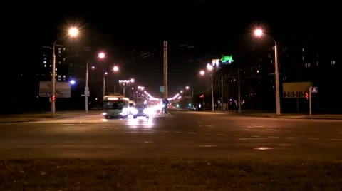 Night traffic timelapse 스톡 동영상 43504932