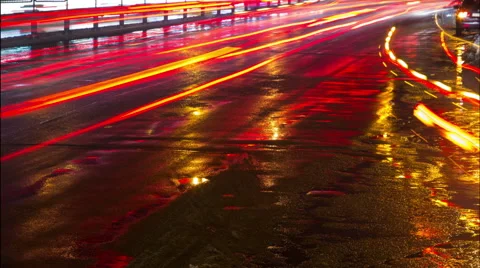 Night traffic timelapse. Stock Footage 61062538