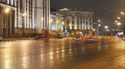 Night traffic timelapse. Stock Footage 62444666