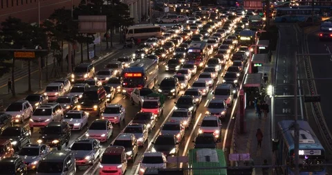 Night Traffic Timelapse Shot Stock Footage 98595933