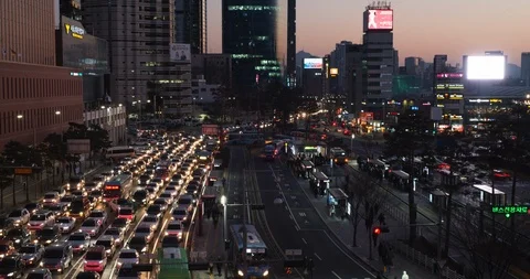 Night Traffic Timelapse Shot Stock Footage 98596136