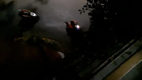 Night Traffic, A View from Above Stock-Footage 340076315