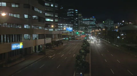 Night traffic wide Stock Footage 450398