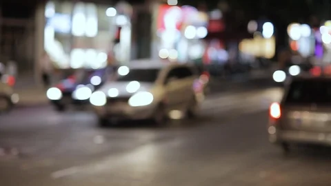 Night traffic,blurred Stock Footage 111970680