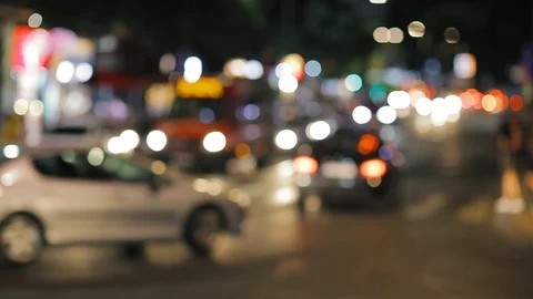 Night traffic,blurred Stock Footage 111970702