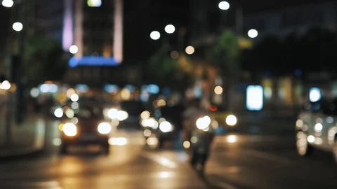 Night traffic,blurred Stock Footage 111970936