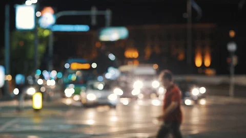 Night traffic,blurred Stock Footage 111970987