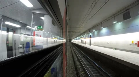 Night train in the city. Timelapse Stock Footage 67845213